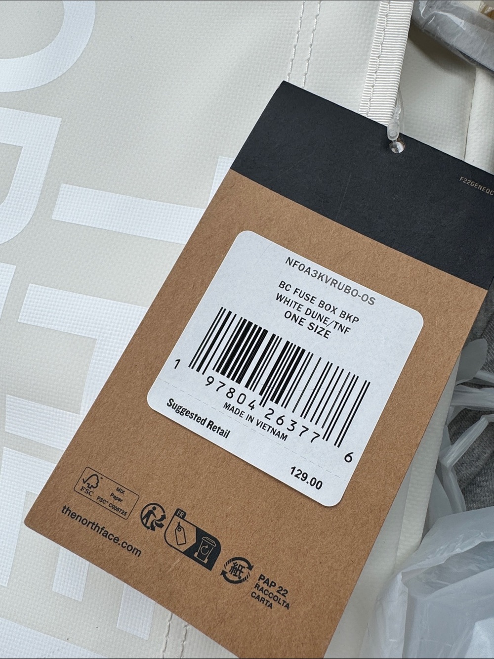 The North Face White Roll-Top Style Backpack - Picture 5 of 5